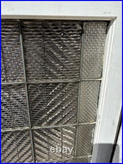 Antique Leaded Glass Window With 24 Luxfer Tiles Framed 28.5 X 35.5 Salvage Antique Leaded Glass Window With 24 Luxfer Tiles Framed 28.5 X 35.5 Salvage