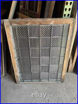 Antique Leaded Glass Window With 24 Luxfer Tiles Framed 28.5 X 35.5 Salvage Antique Leaded Glass Window With 24 Luxfer Tiles Framed 28.5 X 35.5 Salvage