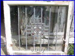Antique Leaded Glass Windows lot of 6 for restoration
