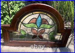 Antique Leaded Stain Glass Window That Came From A Pub In England! Beautiful