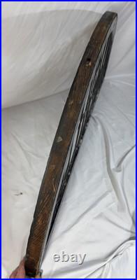 Antique Leaded Stained Glass Arch Window Torch Jewel & Clear Privacy Glass 48.5 Antique Leaded Stained Glass Arch Window Torch Jewel & Clear Privacy Glass 48.5