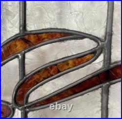 Antique Leaded Stained Glass Arch Window Torch Jewel & Clear Privacy Glass 48.5 Antique Leaded Stained Glass Arch Window Torch Jewel & Clear Privacy Glass 48.5