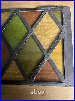 Antique Leaded Stained Glass Window