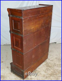 Antique Mahogany Bookcase Leaded Glass Ideal Globe -Wernicke Co
