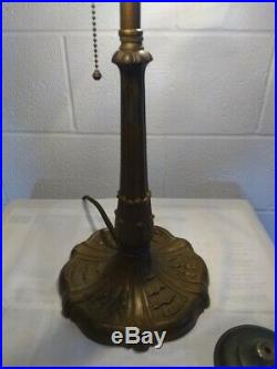 Antique Miller Leaded Lamp-Handel Tiffany Duffner arts & crafts era slag glass