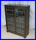 Antique_Oak_Bookcase_leaded_glass_sliding_doors_Stylish_and_Functional_Beaut_01_xb