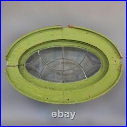 Antique Oval Leaded Beveled Glass Transom Window Circa 1900