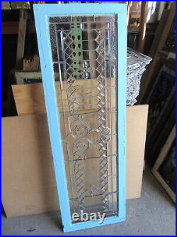 Antique Part Beveled Stained Glass Transom Window 1 Of 2 64 X 21 Salvage