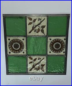 Antique Restored Fired Stained Wavy Glass Window, Bronx Ny Orphanage 1902