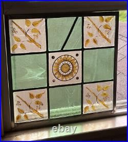 Antique Restored Fired Stained Wavy Glass Window, Bronx Ny Orphanage 1902