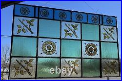 Antique Restored Kiln-fired Stained Wavy Glass Window Bronx Ny Orphanage 1902