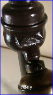 Antique Signed Bradley & Hubbard lamp for leaded, slag glass shade handel era