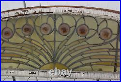 Antique Stained-Glass Arch/Peacock Window