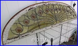 Antique Stained-Glass Arch/Peacock Window