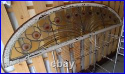 Antique Stained-Glass Arch/Peacock Window 80 x 21.5