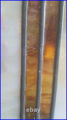 Antique Stained Glass Panel 29 1/2 x 5 3/8 Window Hanging