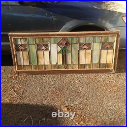 Antique Stained Glass Transit Window