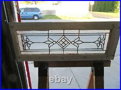 Antique Stained Glass Transom Window 2 Of 2 37.25 X 14.75 Salvage