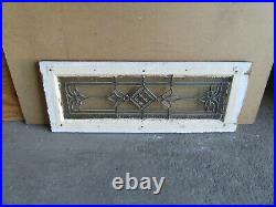 Antique Stained Glass Transom Window 2 Of 2 37.25 X 14.75 Salvage