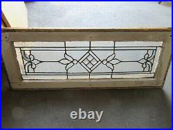 Antique Stained Glass Transom Window 2 Of 2 37.25 X 14.75 Salvage