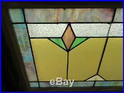 Antique Stained Glass Transom Window 36 X 23 Architectural Salvage