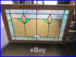 Antique Stained Glass Transom Window 36 X 23 Architectural Salvage