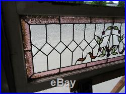 Antique Stained Glass Transom Window 44 X 16 Architectural Salvage