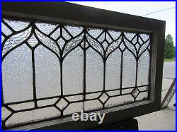 Antique Stained Glass Transom Window 6 Jewels 42 X 16.25 Salvage