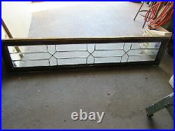 Antique Stained Glass Transom Window All Beveled 1 Of 2 65 X 14 Salvage