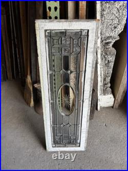 Antique Stained Glass Transom Window Beveled Etched 44.25 X 14.75 Salvage Antique Stained Glass Transom Window Beveled Etched 44.25 X 14.75 Salvage