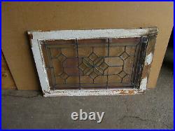 Antique Stained Glass Transom Window Bevels 34.75 X 22.5 Salvage