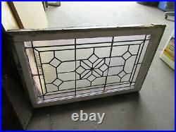 Antique Stained Glass Transom Window Bevels 34.75 X 22.5 Salvage