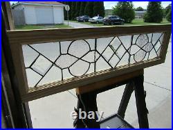 Antique Stained Glass Transom Window With Bevels 46 X 13 Salvage