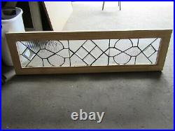 Antique Stained Glass Transom Window With Bevels 46 X 13 Salvage