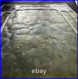Antique Stained Glass Victorian Art Nouveau Leaded Kiln Fired Painted Window