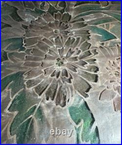 Antique Stained Glass Victorian Art Nouveau Leaded Kiln Fired Painted Window