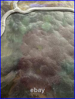 Antique Stained Glass Victorian Art Nouveau Leaded Kiln Fired Painted Window