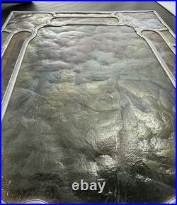 Antique Stained Glass Victorian Art Nouveau Leaded Kiln Fired Painted Window