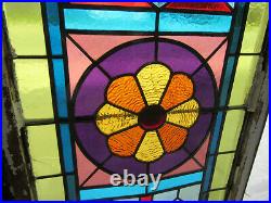 Antique Stained Glass Window 1 Of 2 24 X 40 Architectural Salvage