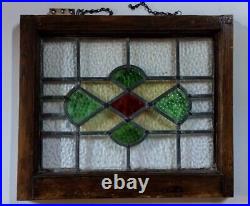 Antique Stained Glass Window, 21 x 17.5