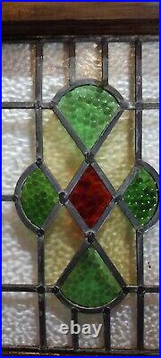 Antique Stained Glass Window, 21 x 17.5