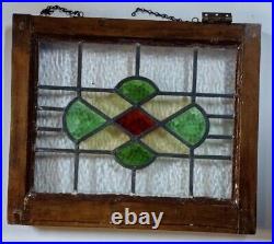 Antique Stained Glass Window, 21 x 17.5