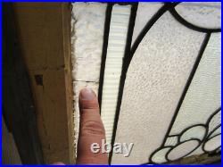 Antique Stained Glass Window 2 Jewels 24.5 X 33.5 Architectural Salvage