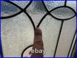 Antique Stained Glass Window 2 Jewels 24.5 X 33.5 Architectural Salvage
