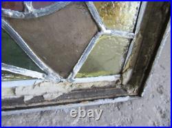 Antique Stained Glass Window 9 Jewels 22.75 X 15.25 Architectural Salvage Antique Stained Glass Window 9 Jewels 22.75 X 15.25 Architectural Salvage