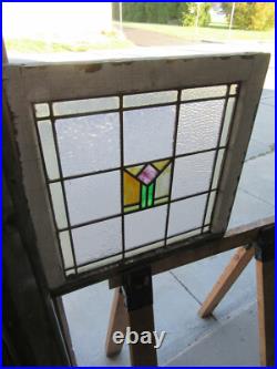 Antique Stained Glass Window Arts And Crafts 24 Sq Architectural Salvage Antique Stained Glass Window Arts And Crafts 24 Sq Architectural Salvage