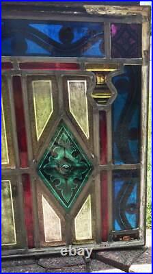 Antique Stained Glass Window / Kiln Fired Glass