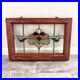 Antique_Stained_Glass_Window_Original_Wood_Casing_Simple_Flower_Design_Wood_01_yr