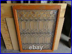 Antique Stained Glass Window With Flowers 36 X 47.5 Architectural Salvage