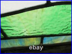Antique Stained Glass Windows Art Nouveau Double Hung Top Bottom Salvage